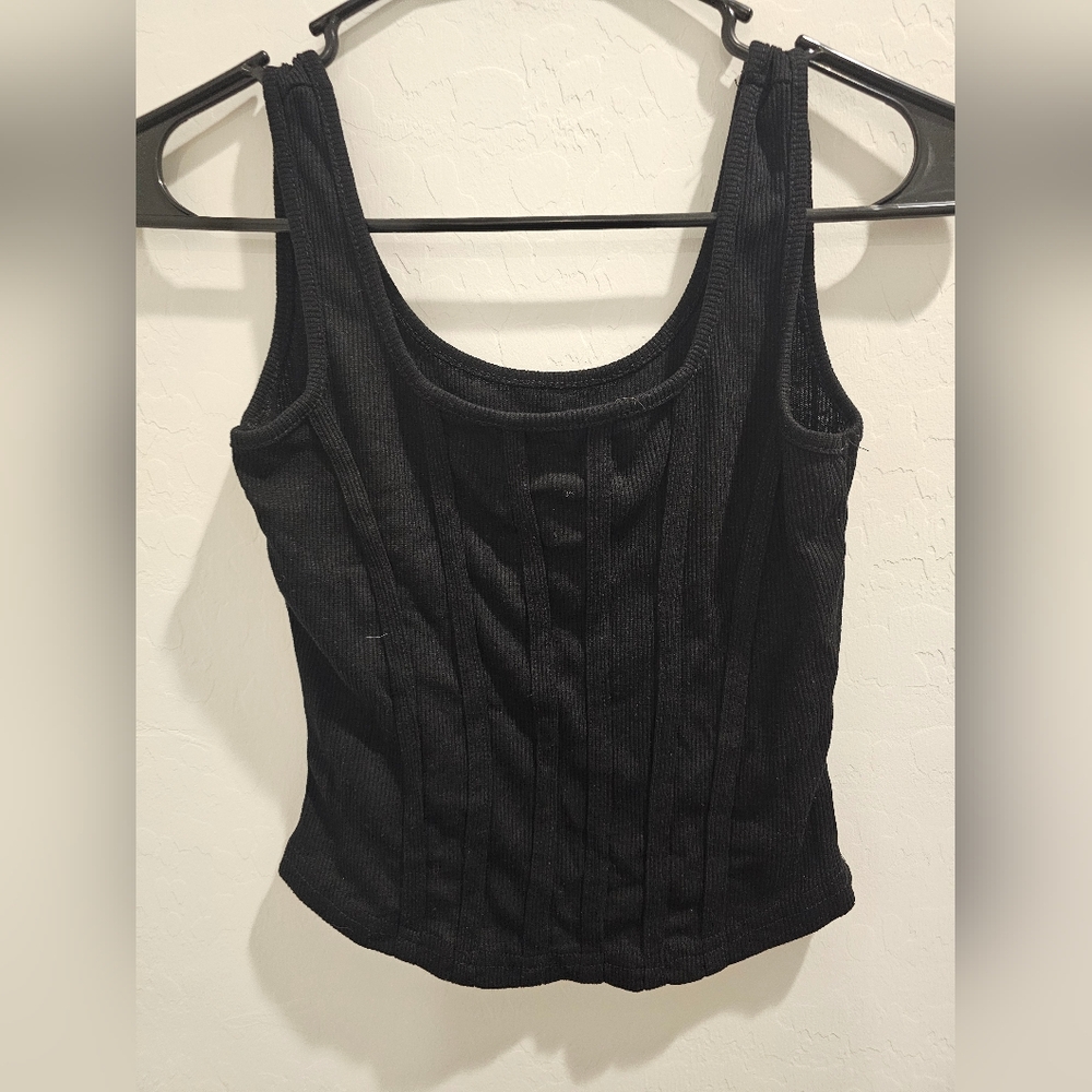 Black corset style shirt